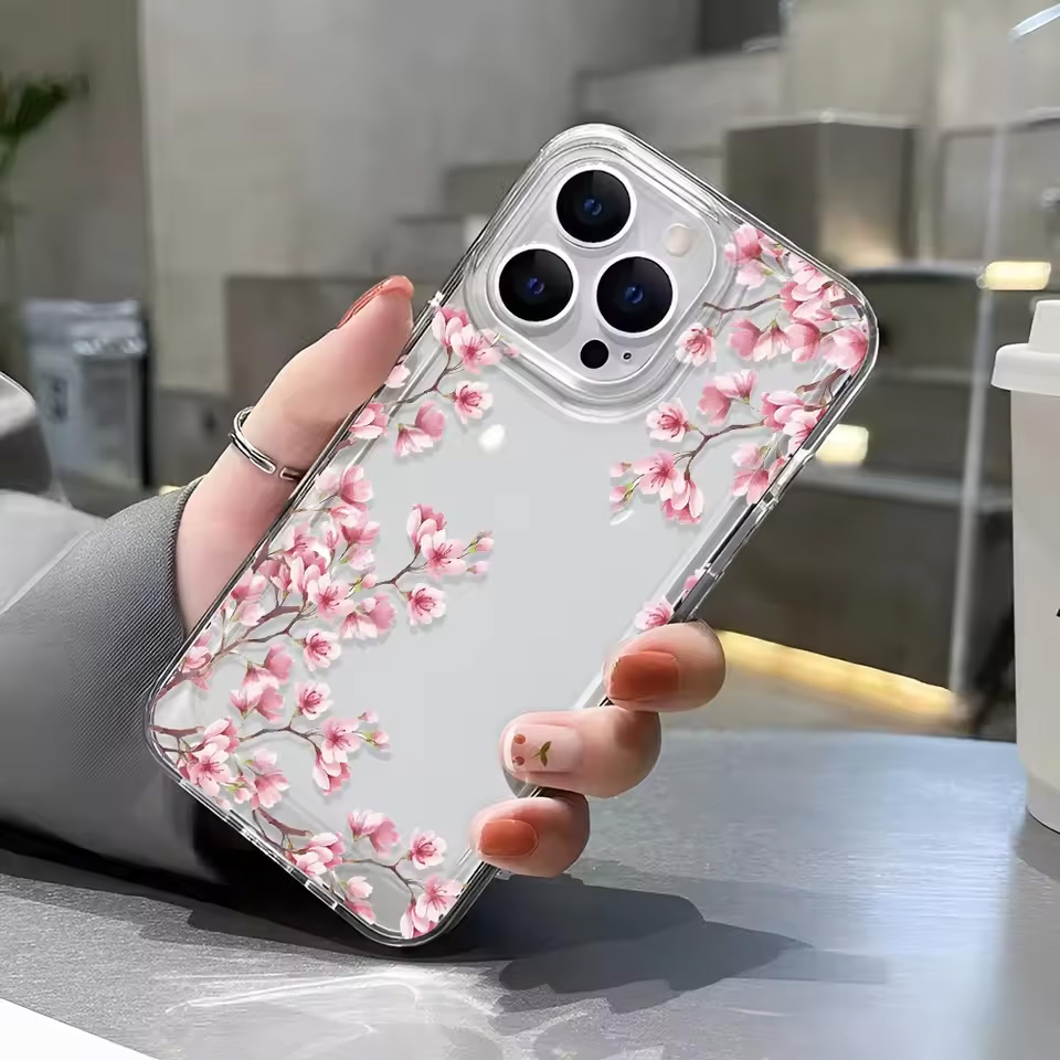 Girls Flower Clear Phone Case  - Clear Shockproof Bumper Case ulasan dan harga