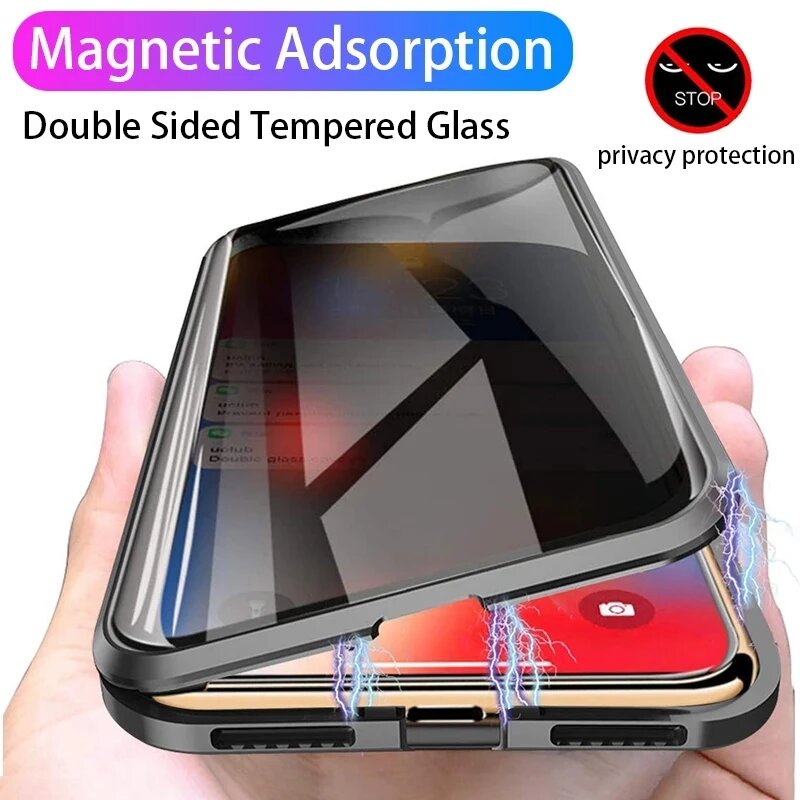Anti Peeping Spy Magnetic Case - Anti Spy Privacy Glass Case ulasan dan harga