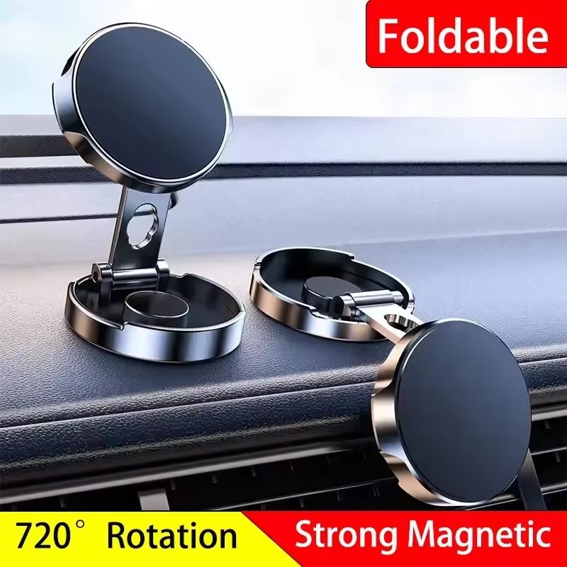 Round Folding Magnetic Car Hol - Phone Stands ulasan dan harga