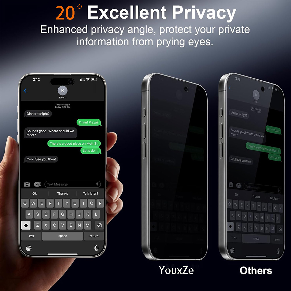 4Pcs Anti Spy Tempered Glass F - Anti Spy Privacy Glass Case ulasan dan harga