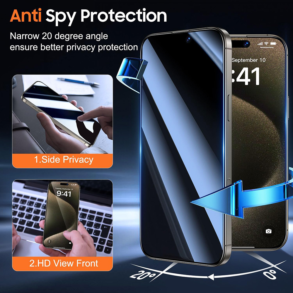 4Pcs Anti Spy Tempered Glass F - Anti Spy Privacy Glass Case ulasan dan harga